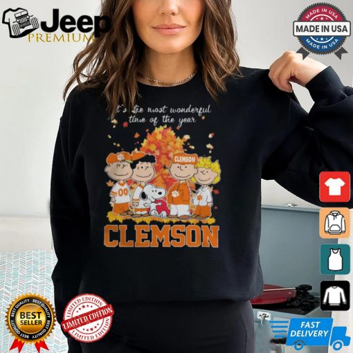 2024 Clemson Tigers x Peanuts Snoopy Is The Most Wonderful Time Of The Year Shirt