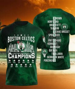 2024 Eastern Conference Champions Boston Celtics 3D T Shirt