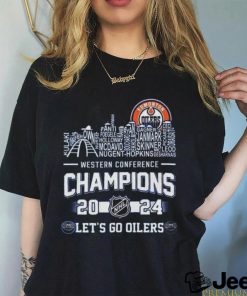 2024 Edmonton Oilers NHL Skyline Western Conference Champions Shirt