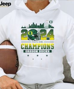 2024 Fiesta Bowl Champions Oregon Ducks City Helmet And Logo T Shirt