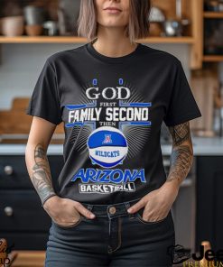 2024 God first family second then Arizona basketball shirt