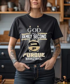 2024 God first family second then Purdue basketball shirt