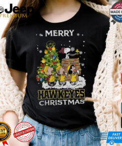 2024 Iowa Hawkeyes Snoopy And Friends Merry Christmas Shirt