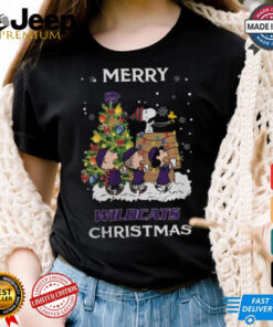 2024 Kansas State Wildcats Snoopy And Friends Merry Christmas Shirt