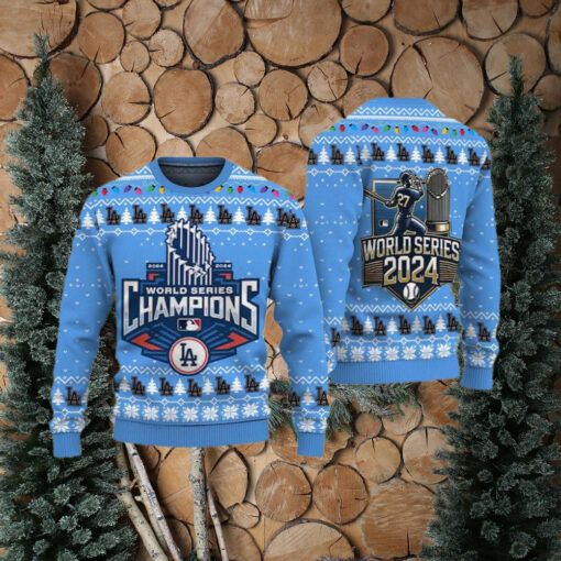 2024 LA Dodgers World Series Champions Ugly Christmas Sweater