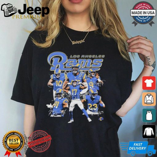 2024 Los Angeles Rams Football player signatures graphic shirt