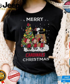 2024 Louisville Cardinals Snoopy And Friends Merry Christmas Shirt