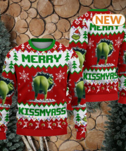 2024 Merry Kissmyass Red Knitted Sweater