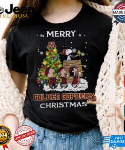 2024 Minnesota Golden Gophers Snoopy And Friends Merry Christmas Shirt