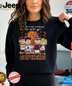 2024 Minnesota Golden Gophers x Peanuts Snoopy Is The Most Wonderful Time Of The Year Shirt