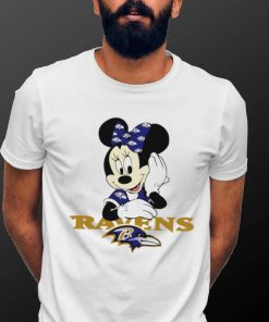 2024 NFL Championship Game Minnie Mouse Baltimore Ravens football logo shirt