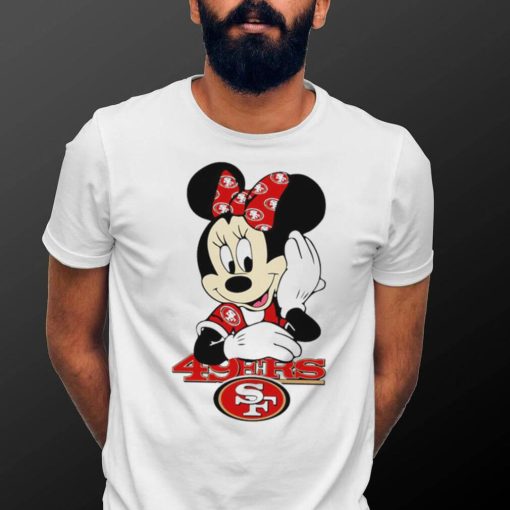 2024 NFL Championship Game Minnie Mouse San Francisco 49ers football logo shirt