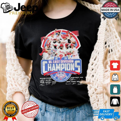 2024 NL East Champions Philadelphia Phillies Baseball Signatures Shirt