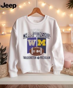 2024 National Championship Shirt Michigan Football Vs Washington 2024 National Championship Game Banner Shirt Unisex Standard T Shirt