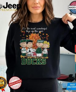 2024 Oregon Ducks x Peanuts Snoopy Is The Most Wonderful Time Of The Year Shirt