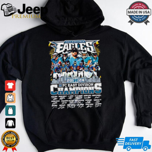 2024 Philadelphia Eagles NFC East Division Champions all team signature shirt
