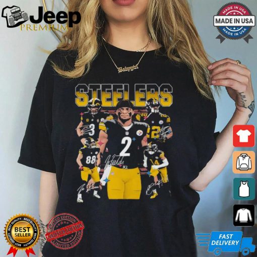 2024 Pittsburgh Steelers Football player signatures graphic shirt