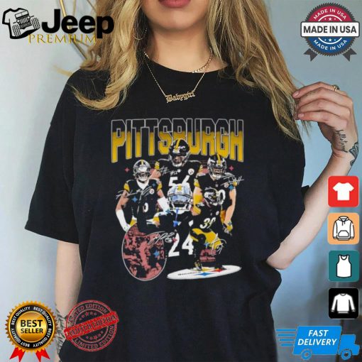 2024 Pittsburgh Steelers Football signatures graphic shirt