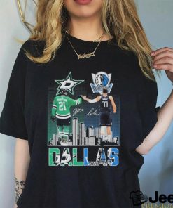 2024 Playoffs Luka Doncic And Jason Robertson Dallas City Sports Teams Signatures Shirt