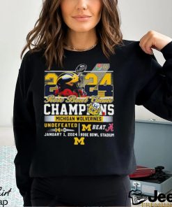 2024 Rose Bowl Game Champions Michigan Wolverines Beat Alabama Undefeated 14 0 Shirt