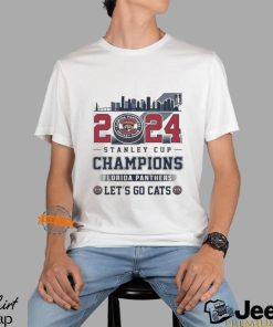 2024 Stanley Cup Champions Florida Panthers NFL Let’s Go Cats Skyline Shirt
