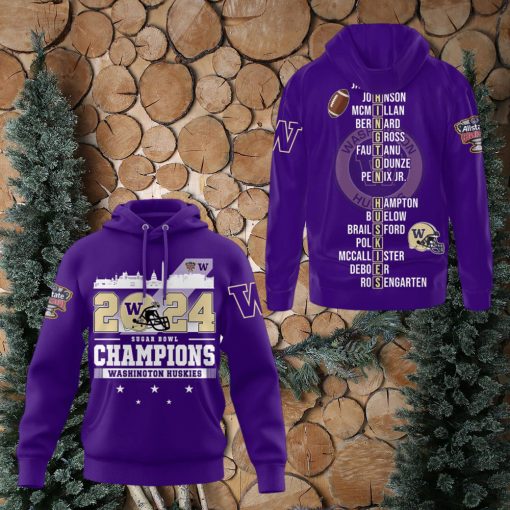 2024 Sugar Bowl Champions Washington Huskies Hoodie T Shirt