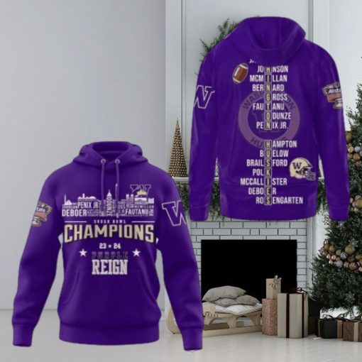 2024 Sugar Bowl Champions Washington Huskies Purple Reign Hoodie