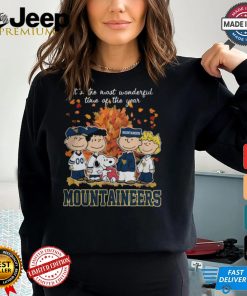 2024 West Virginia Mountaineers x Peanuts Snoopy Is The Most Wonderful Time Of The Year Shirt