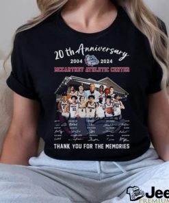20th Anniversary 2004 2024 Mccarthey Athletic Center Thank You For The Memories Signatures Shirt