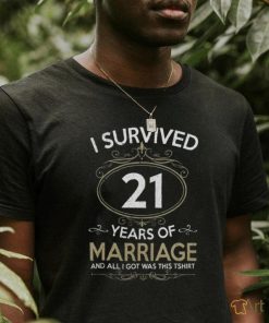 21st Wedding Anniversary 21 Years Marriage Husband Wife T Shirt