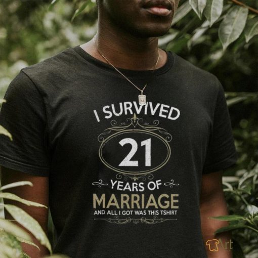 21st Wedding Anniversary 21 Years Marriage Husband Wife T Shirt