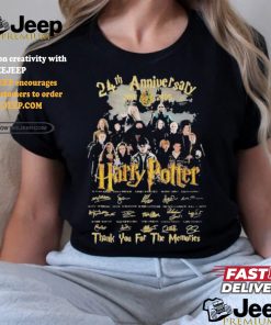 24th Anniversary 2001 2025 Harry Potter Thank You For The Memories T Shirt