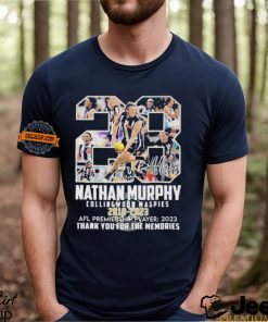 28 Nathan Murphy Collingwood Magpies 2018 2023 AFL Premiership Player Thank You For The Memories Shirt