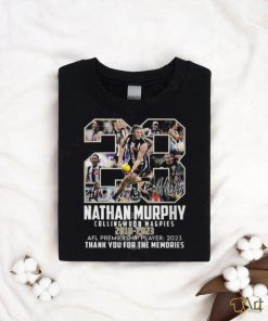 28 Nathan Murphy Collingwood Magpies 2018 2023 AFL Premiership Player Thank You For The Memories T Shirt