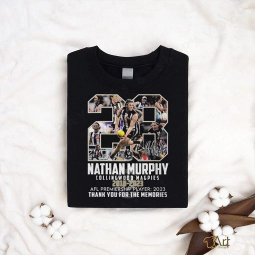 28 Nathan Murphy Collingwood Magpies 2018 2023 AFL Premiership Player Thank You For The Memories T Shirt
