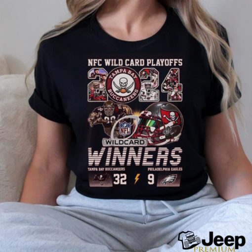 tampa bay buccaneers 2024 winners team player tampa bay buccaneers and philadelphia eagles 32 9 shirt