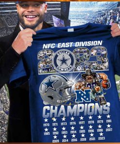 dallas cowboys nfc east division 2023 champions team city shirt