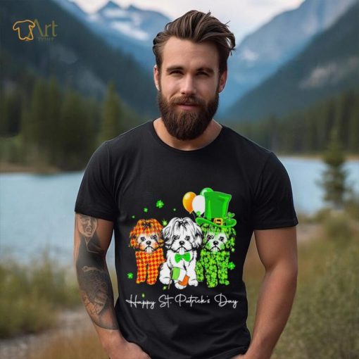 3 Shih Tzu Happy St Patrick’s Day shirt