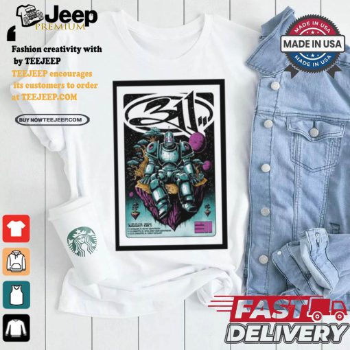 311 on august 13 2024 at firefly distillery show poster shirt