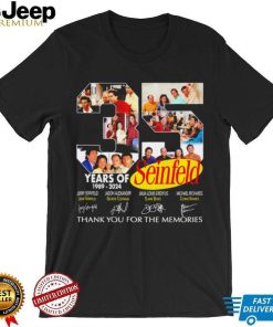 35 years of Seinfeld 1989 2024 thank you for the memories signatures shirt