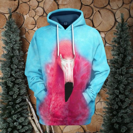 3D Flamingo Blue Hoodie