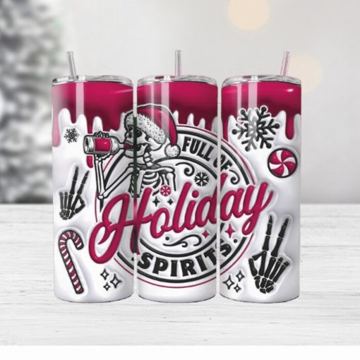 3D Holiday Spirits Inflated Tumbler Wrap