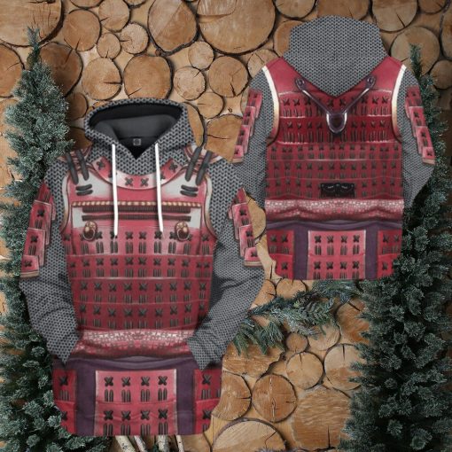 3D Samurai Armor Custom Hoodie Apparel