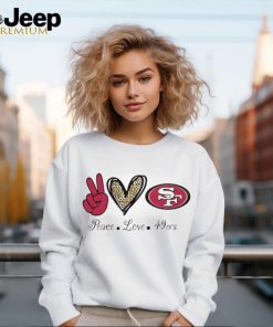 Groovy Peace Love 49ers Football Logo 2024 shirt