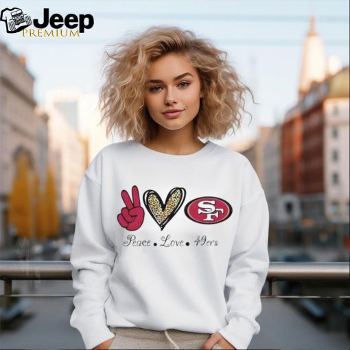 Groovy Peace Love 49ers Football Logo 2024 shirt