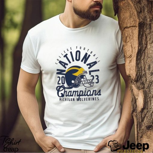 Michigan Wolverines College Football Playoff 2023 National Champions Helmet T Shirt