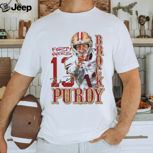 Brock Purdy Forty Niner Football Player signature 2024 shirt