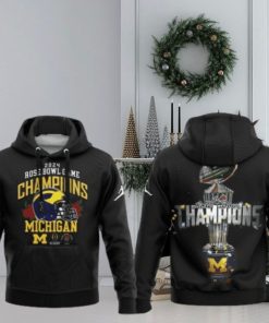 Michigan Wolverines College Football Playoff 2024 Rose Bowl Champions Hoodie