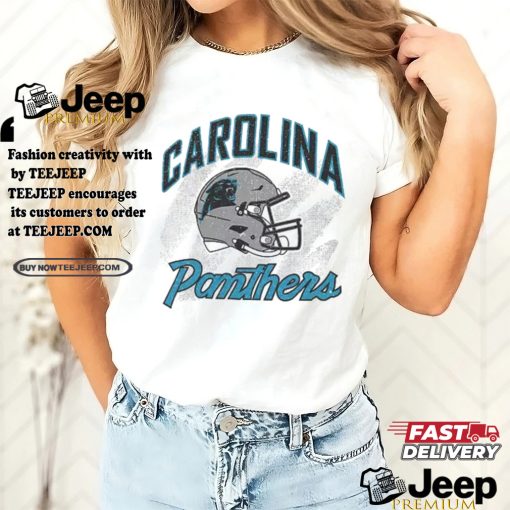 ’47 Men’s Carolina Panthers Shader Throwback White Crew shirt