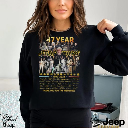 47 Year Star Wars 1977 2024 Thank You For The Memories T Shirt